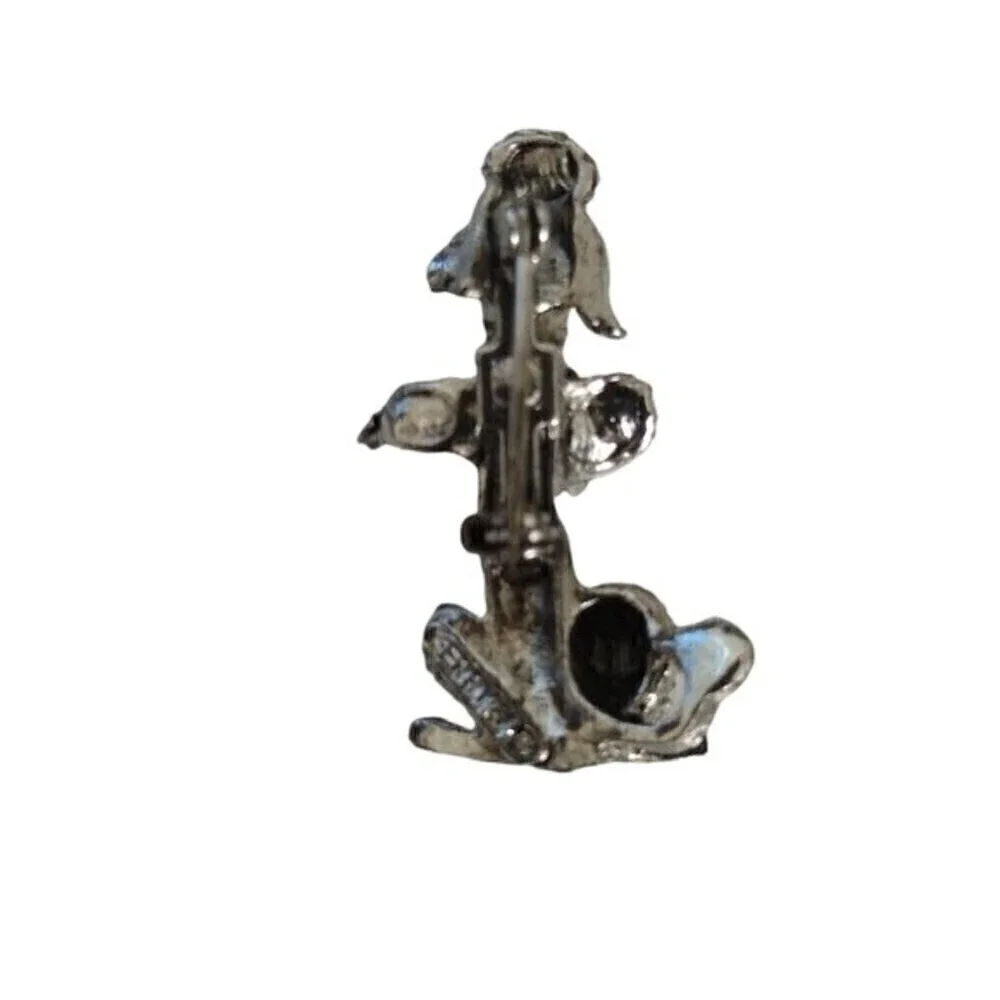 Vintage Signed Gerry's Silver Tone Poodle Dog Brooch Pin